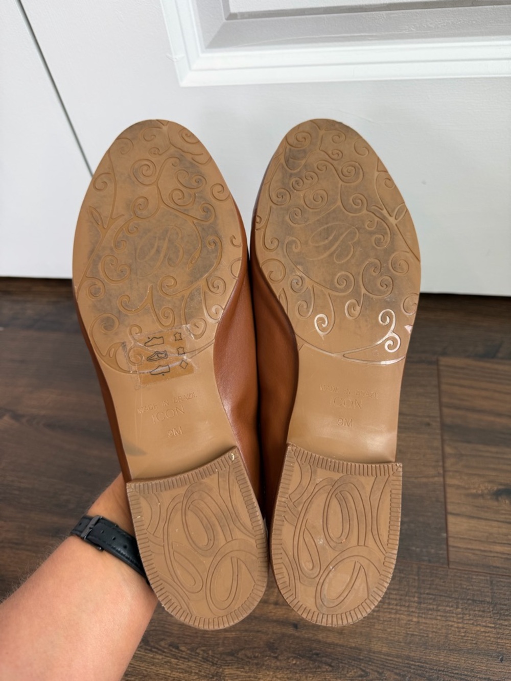 Brighton Women’s Icon Luggage Vacchetta Laser Mules Brown Size 9 - Picture 10 of 11